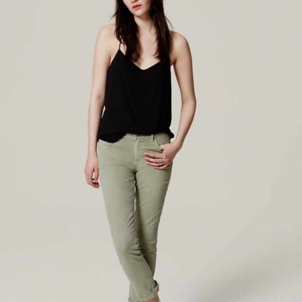 LOFT Silver Sage Skinny Jeans